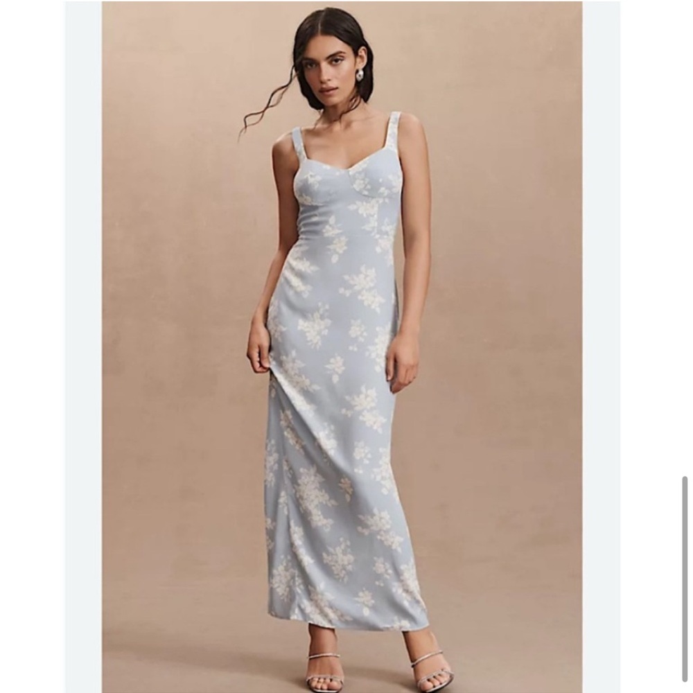 Reformation Light Blue Floral Maxi Dress